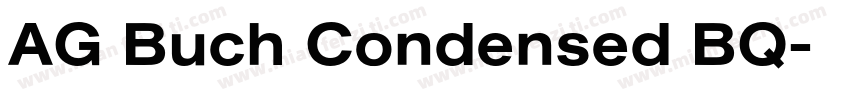 AG Buch Condensed BQ字体转换